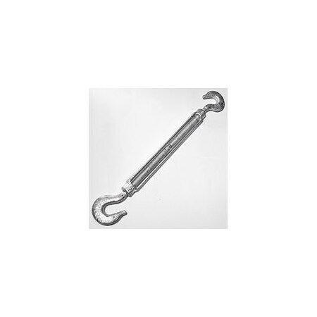 Baron BARON 17-1/2X9 Turnbuckle, 1500 lb Weight Capacity, Hook Fitting A, Hook Fitting B, Galvanized Steel 17-1/2X9